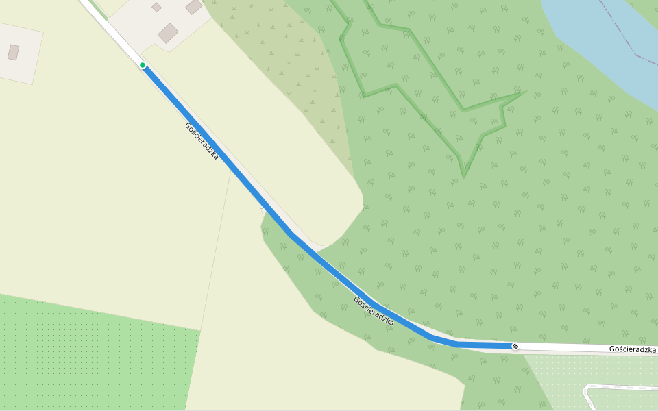 Gościeradzka walking route map in Tryszczyn