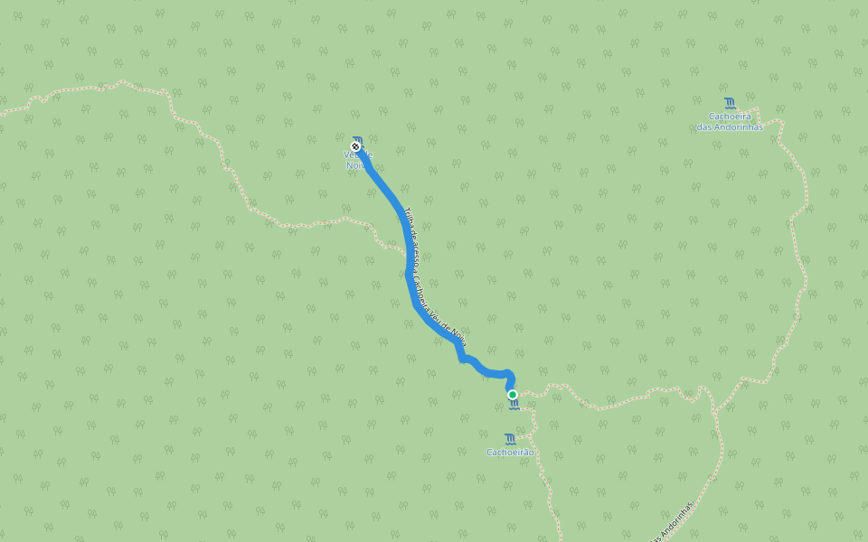 Trilha de acesso a Cachoeira Véu de Noiva walking route map in Duque de Caxias