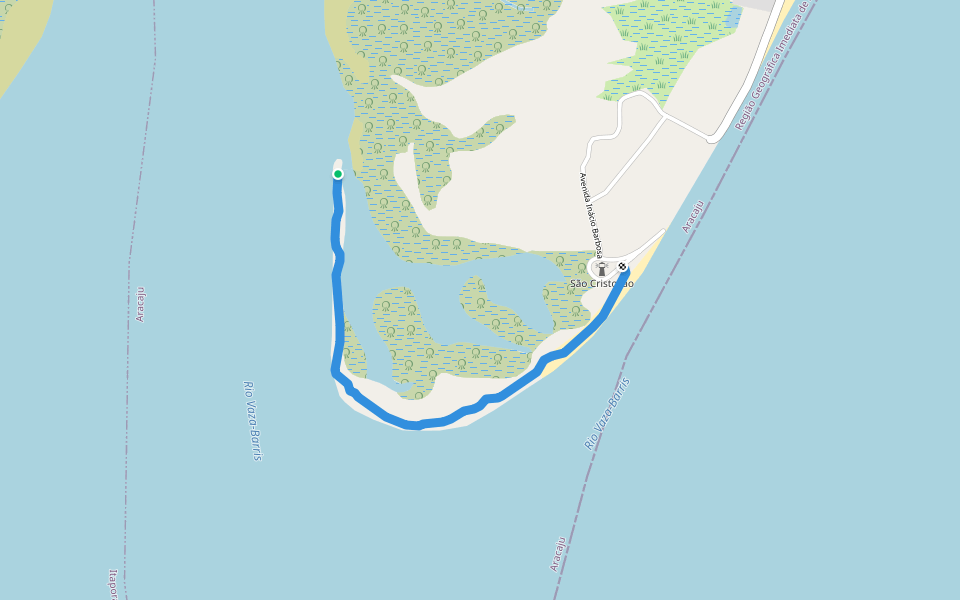 Trilha do Viral walking route map in Aracaju