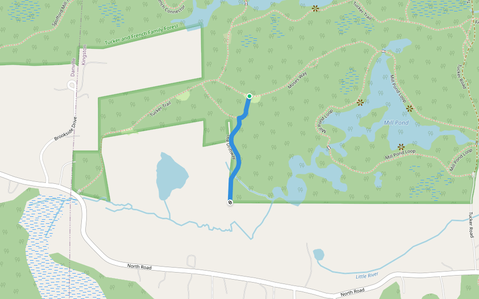 The Driftway walking route map in Kingston