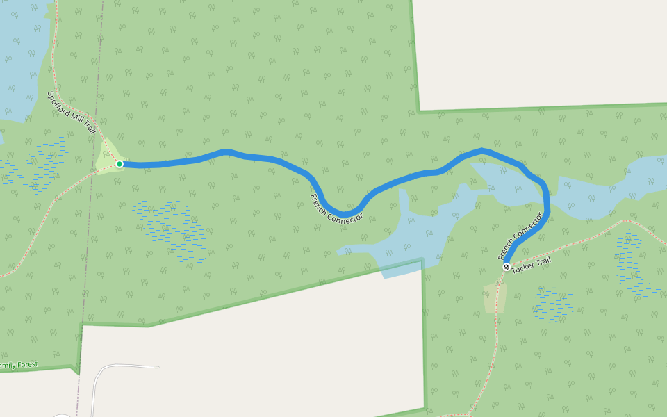 French Connector walking route map in Danville
