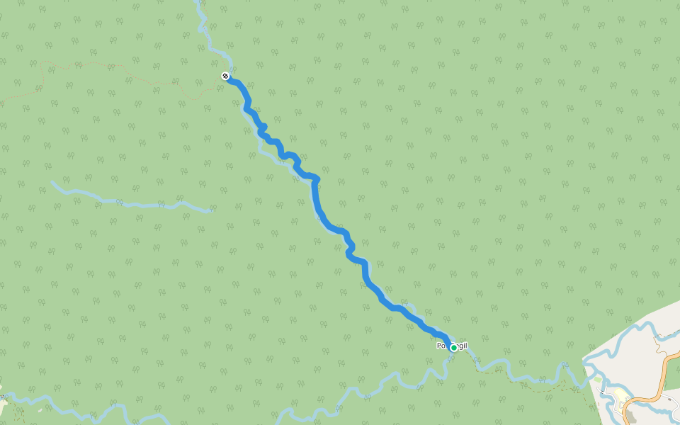 Trail to Mt. Yong Yap walking route map in Lojing Highlands