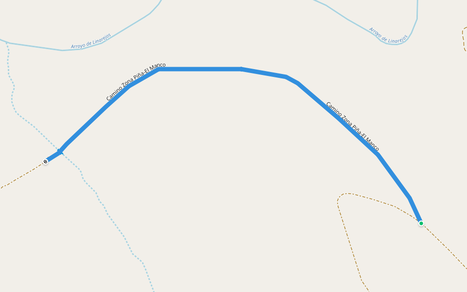 Camino Zona Piña-El Manco walking route map in Ronda