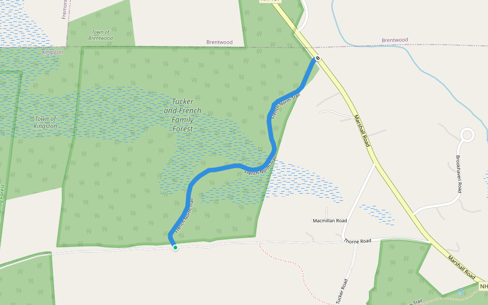 French North Trail walking route map in Kingston