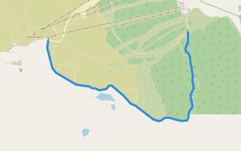 Pelikanstigen walking route map in Gällivare