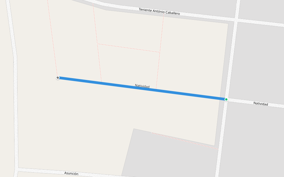 Natividad walking route map in Yuty