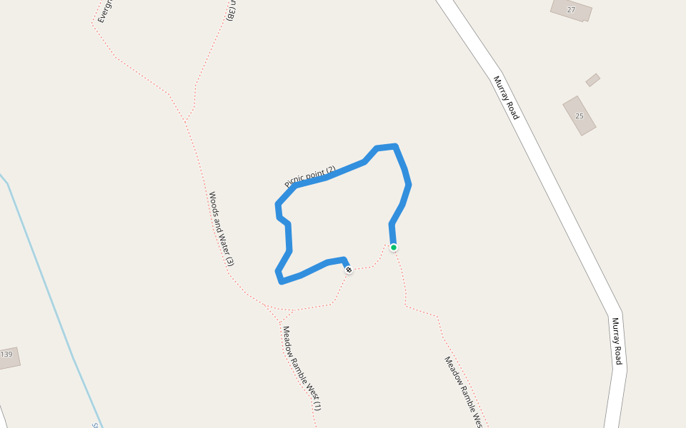 Picnic point (2) walking route map in Stony Creek