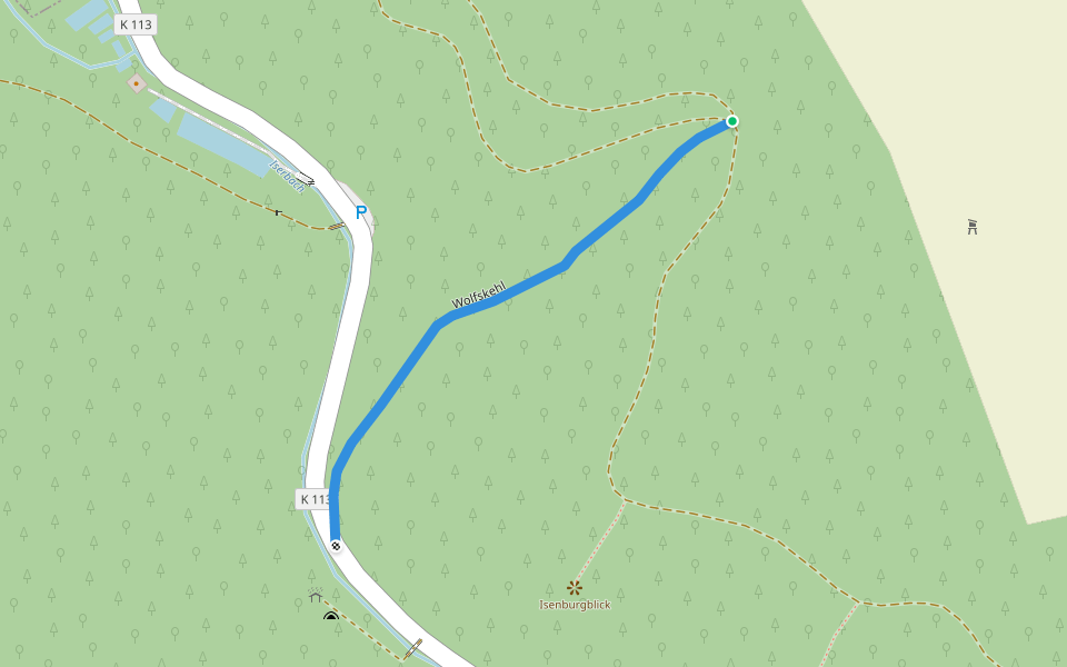 Wolfskehl walking route map in Isenburg