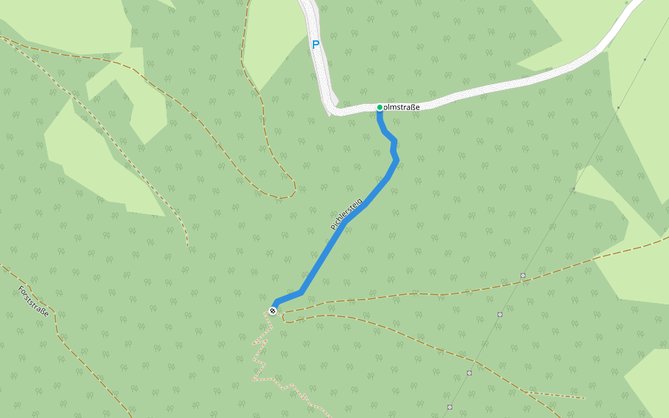 Pichlersteig walking route map in Hintereben