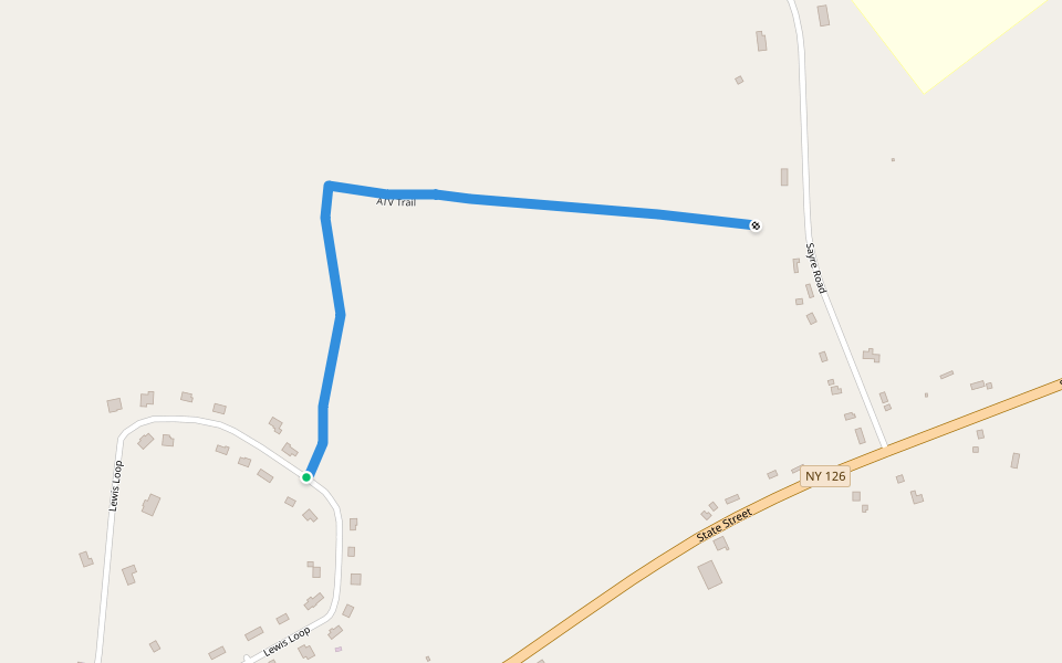 ATV Trail walking route map in Carthage