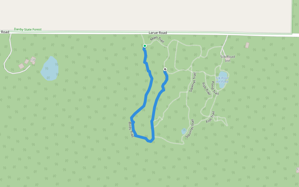 Birds Trail walking route map in Spencer