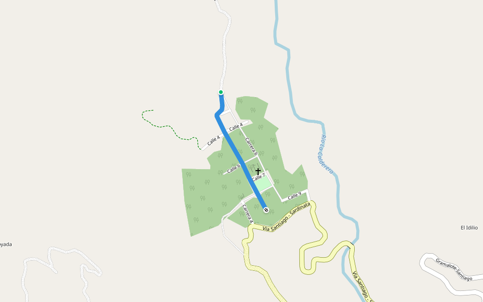 Carrera 5 walking route map in El Zulia