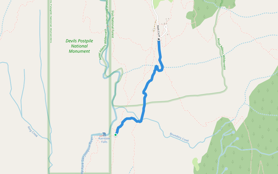 Rainbow Falls Wagon Trail