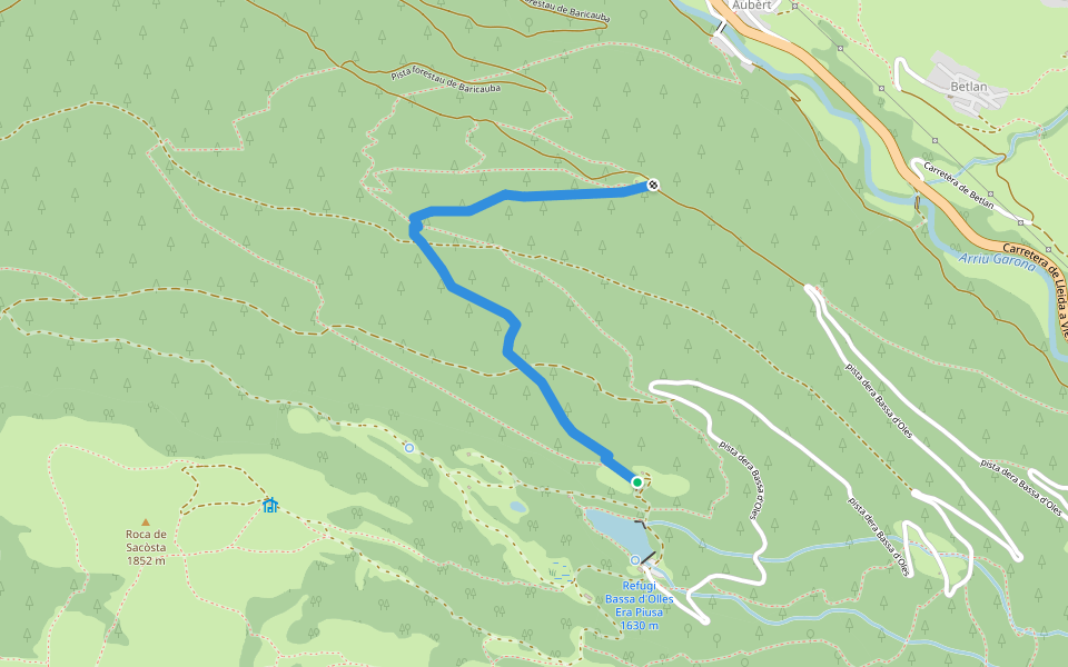Dh Osito walking route map in Gausac
