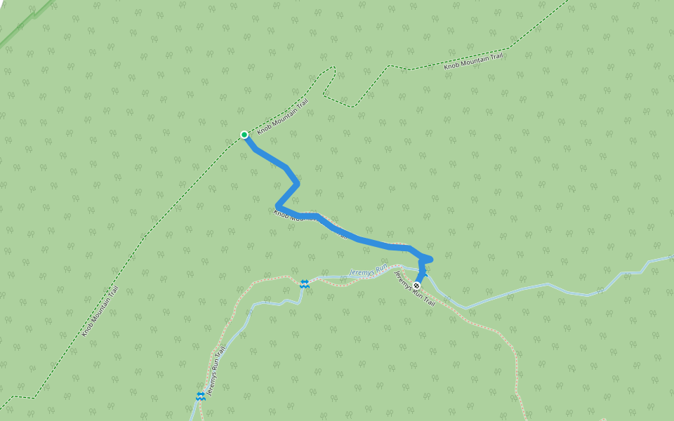 Knob Mountain Cutoff Trail walking route map in Rileyville