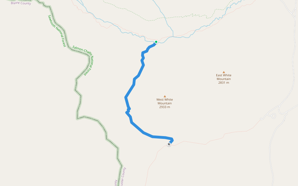 White Mountain Trail (#043) walking route map in Mackay