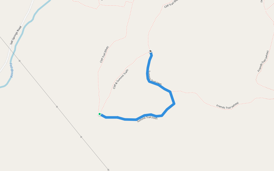 Summit Trail (red) walking route map in Montrose