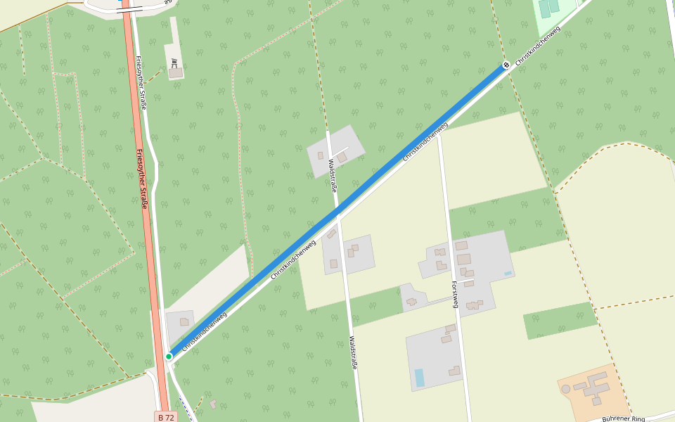 Christkindchenweg walking route map in Cloppenburg