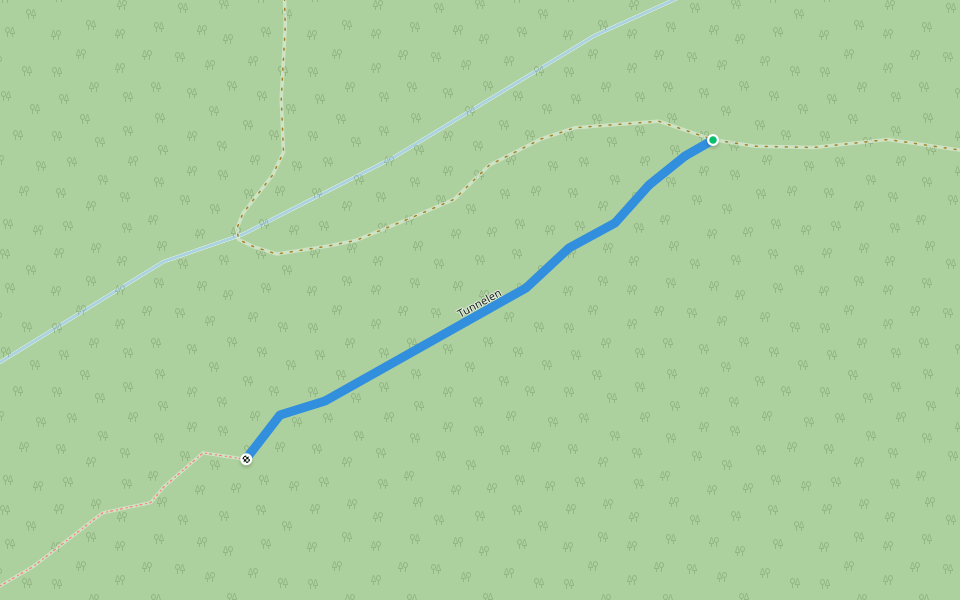 Tunnelen walking route map in Størdalsbugen