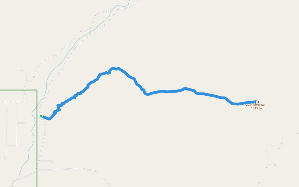 Goat Mountain Trail walking route map in Clark Fork