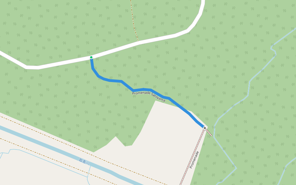 Promenade Satoyama walking route map in Narita