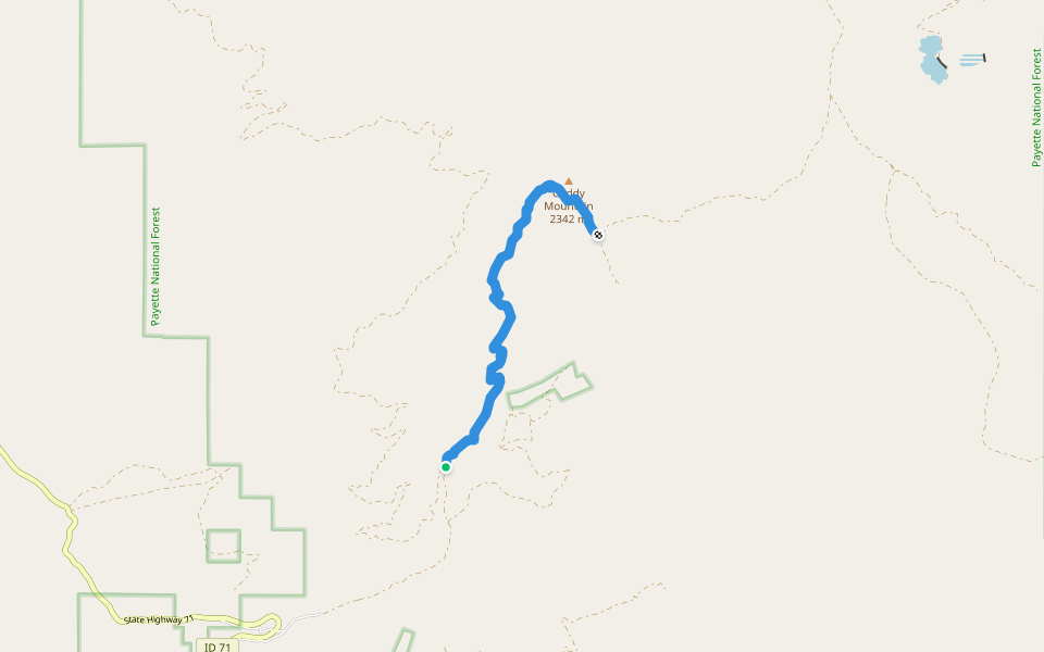 Trail 258 walking route map in Cambridge