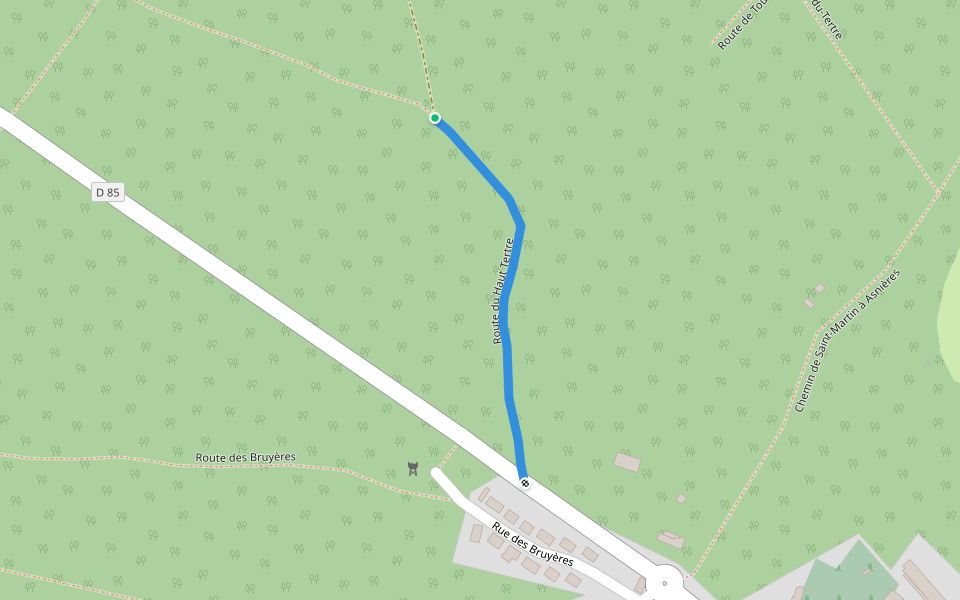 Route du Haut Tertre walking route map in Saint-Martin-du-Tertre