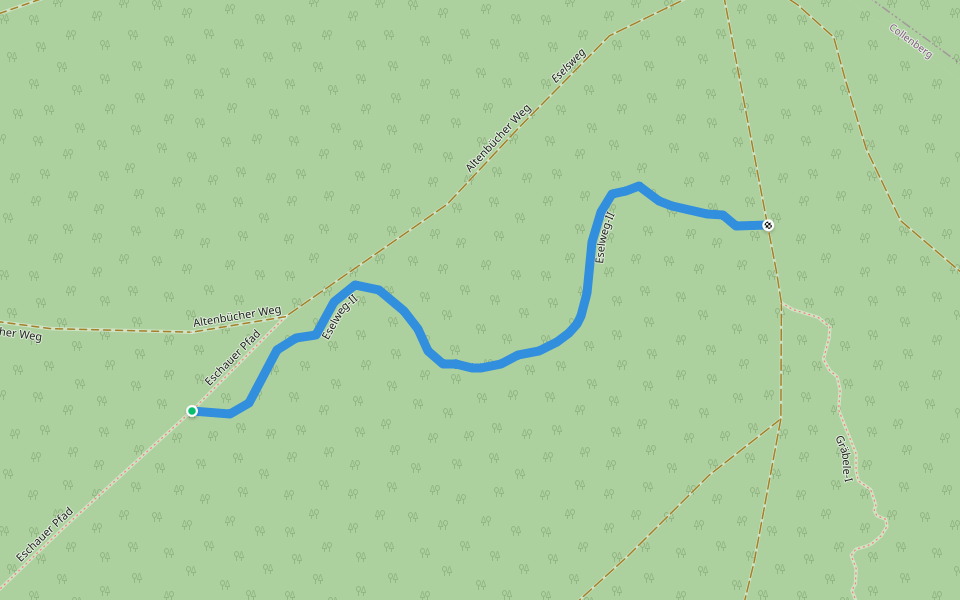 Eselweg-II walking route map in Collenberg