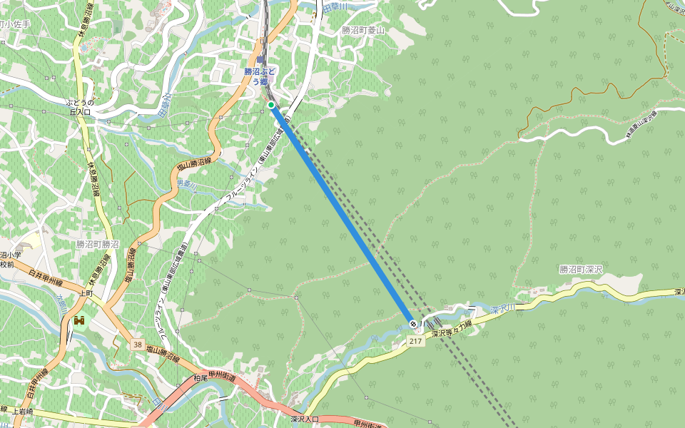 大日影トンネル遊歩道 walking route map in Koshu