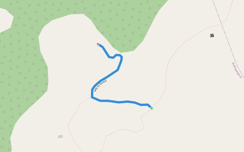 way to forest walking route map in Badimalika