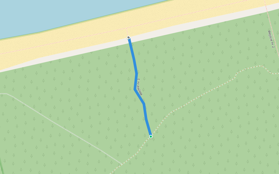 Wejście nr 3 walking route map in Łeba