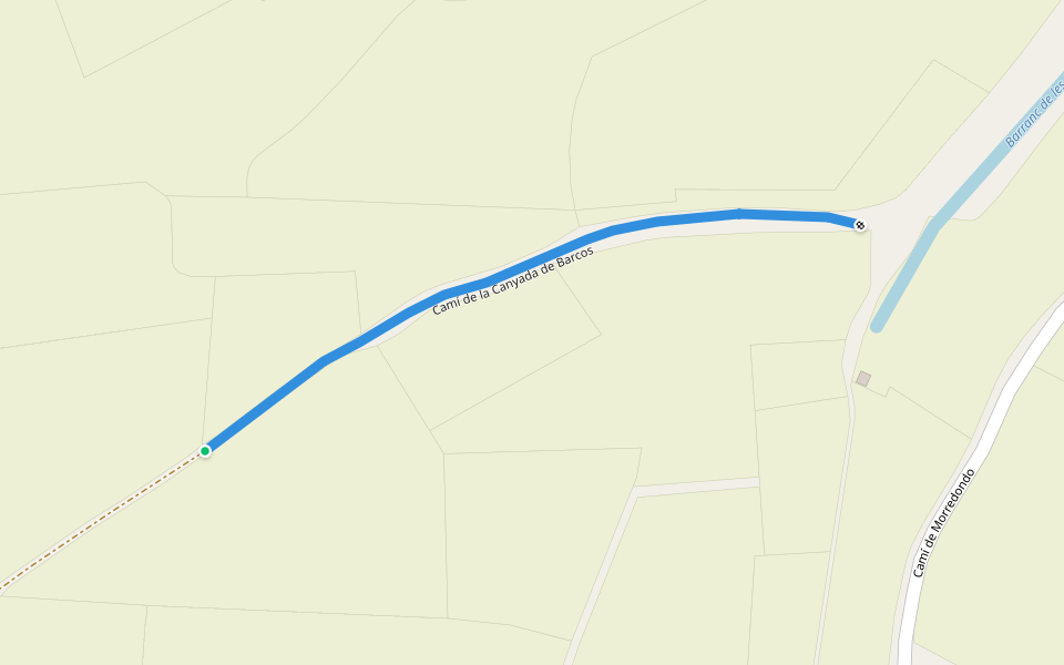 Camí de la Canyada de Barcos walking route map in Picassent