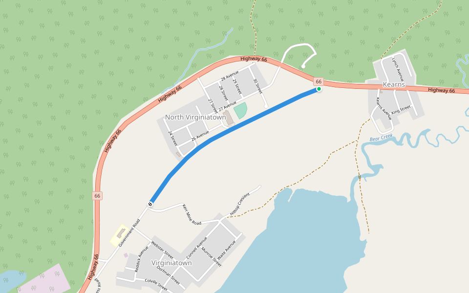 Former Highway 66 walking route map in Kearns