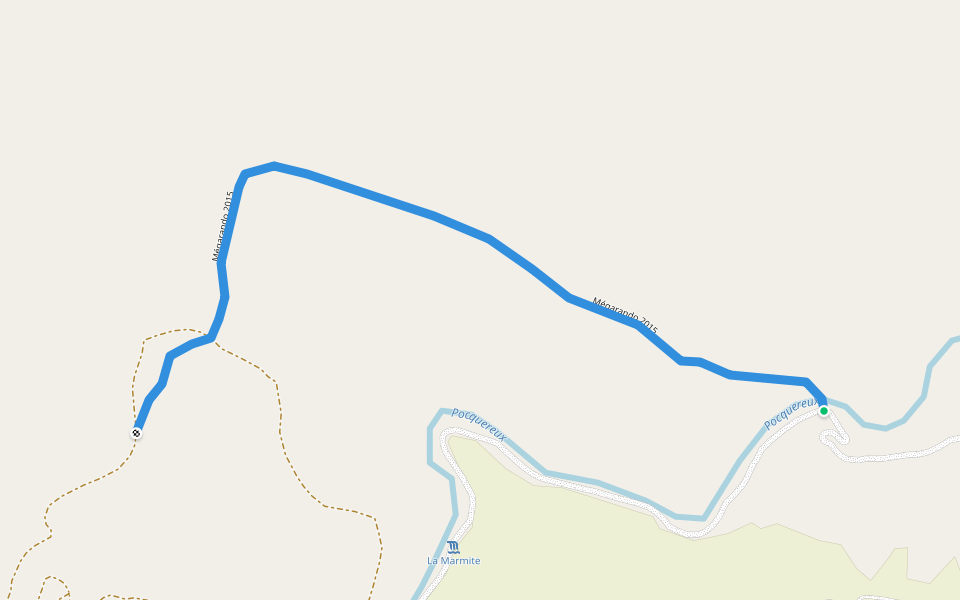 Mégarando 2015 walking route map in Nouméa