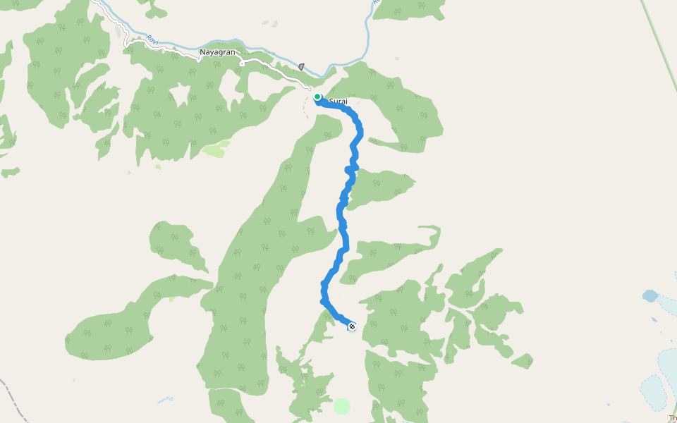 Lake wali Mata - Yada Goth walking route map in D.P.F.Agarli