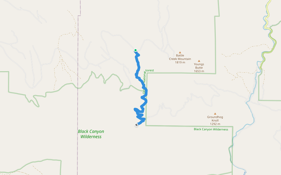 Payten Trail #820D walking route map in Dayville
