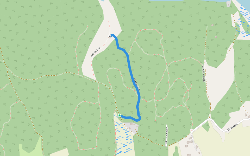 Munkvreten walking route map in Norrtälje