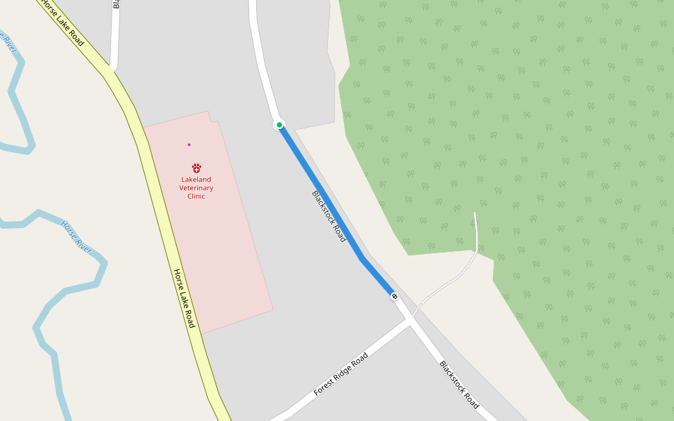 Blackstock Road walking route map in 100 Mile House
