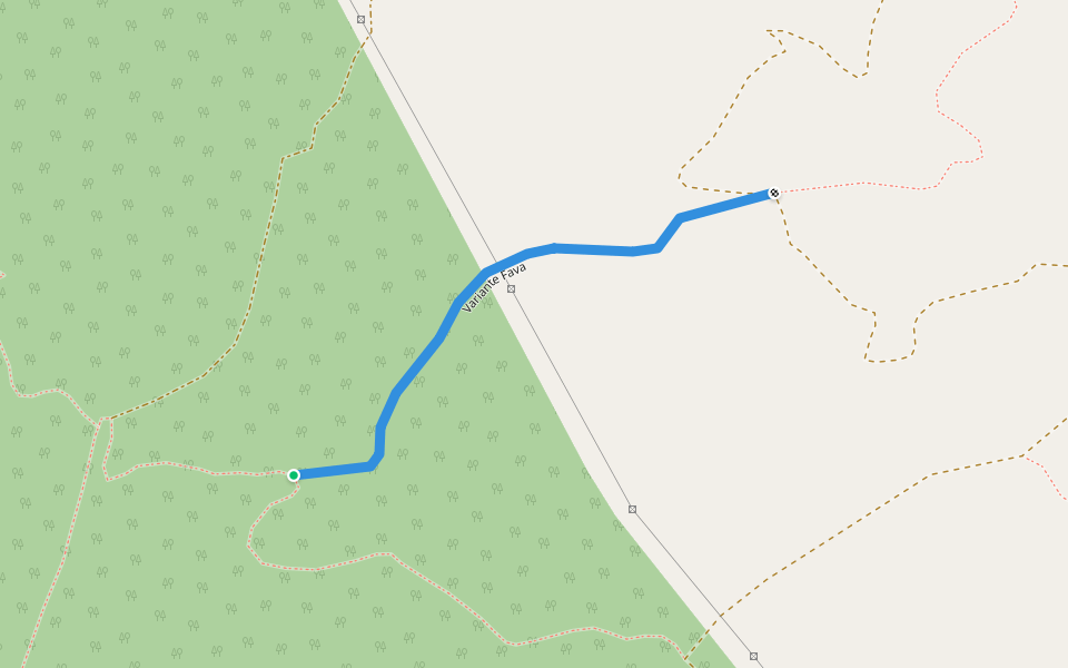 Variante Fava walking route map in Neto di Monaco