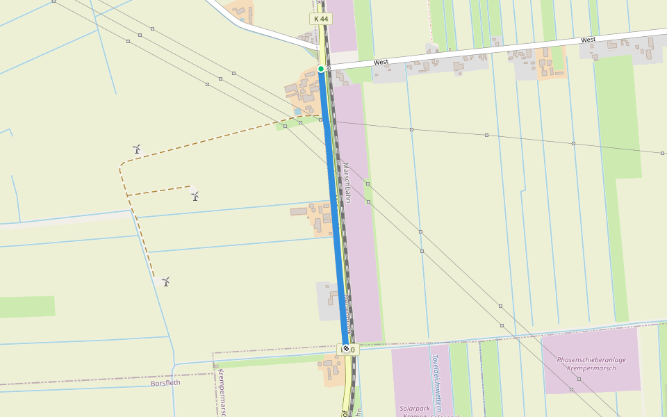 Hohenweg walking route map in Neuenbrook