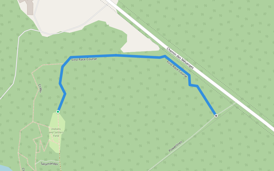 First Race Course walking route map in Nominingue
