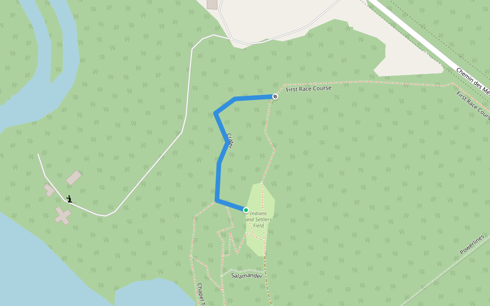 Crater walking route map in Nominingue