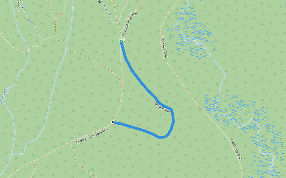 Little Ridge walking route map in Duvall