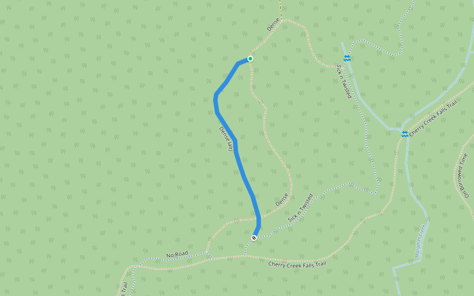 Dense (alt) walking route map in Duvall