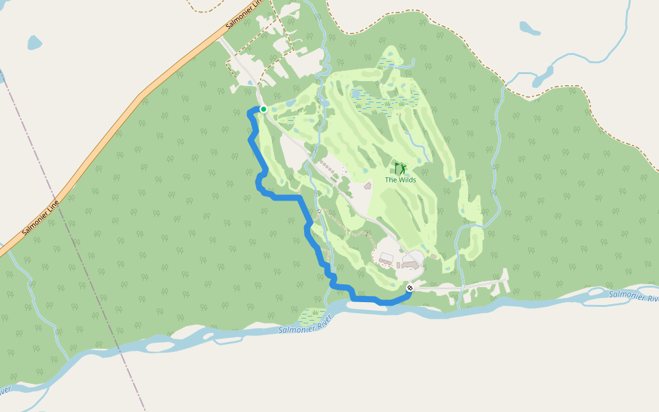 The Wilds - Nature Trail walking route map in Trepassey