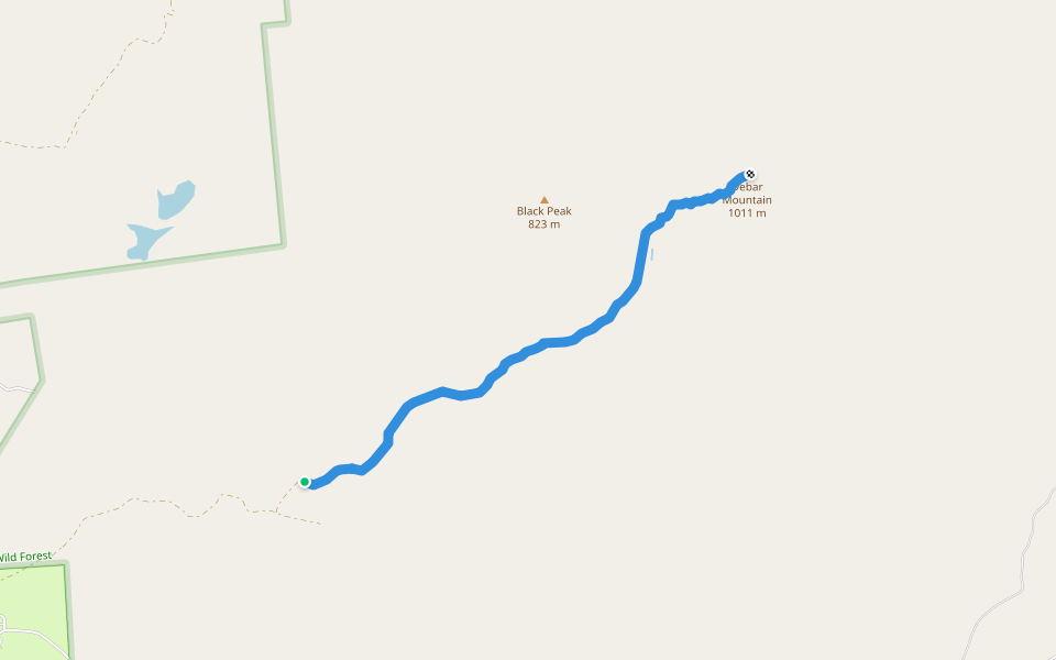 Debar Mountain Trail walking route map in Malone