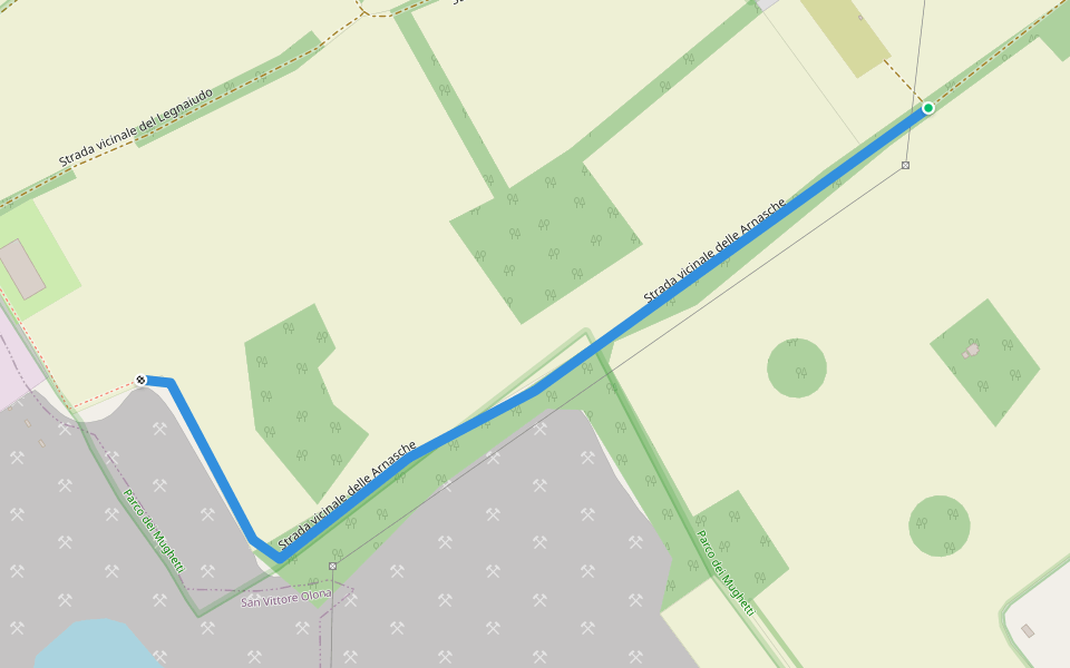 Strada vicinale delle Arnasche walking route map in Cerro Maggiore