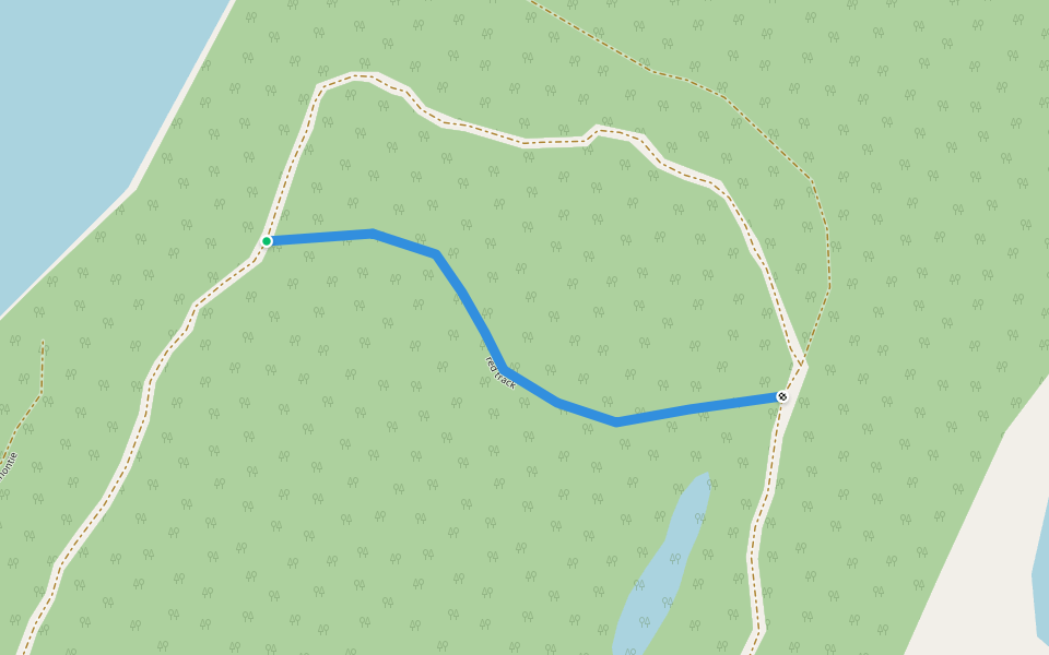 red track walking route map in Inari