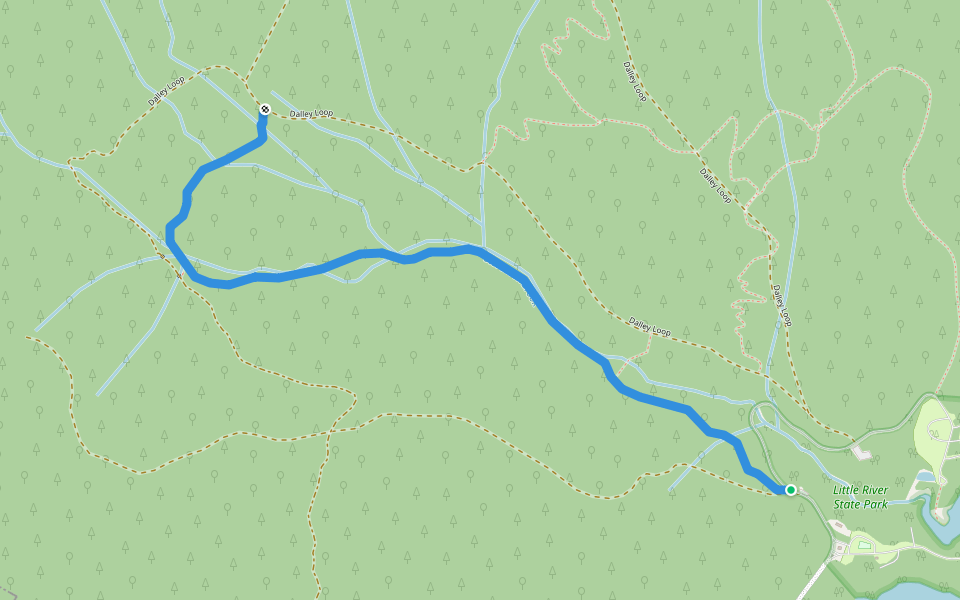 Stevenson Brook Trail walking route map in Waterbury