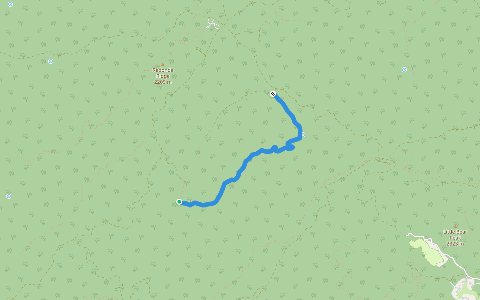 Cienega Larga Spur A walking route map in Big Bear Lake